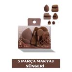 NUNUKO 5 Parça Kahverengi Makyaj Süngeri