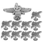 NUOBESTY 1 Takım Dekoratif Kot Bant Kart Perçinler Kolye Çakma Teypler Giyim Için Perçin Metal Diy Perçinler Diy Perçin Kiti Ayakkabı Çıtçıt Metal Perçinler Giyim Perçin Başak 10 Parça