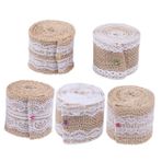 NUOBESTY 1 Takım Doğal Jüt El Yapımı Rulo Diy Düğün Hediyelikleri Için Karışık Stil 5 Adet