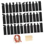 NUOBESTY 1 Takım hayvan imi kağıt izler parti yürümeye başlayan zanaat için çocuklar karalama yer imleri DIY gökkuşağı imleri öğrenci kitap işaretleri karalama yer imleri süsler bambu