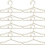 NUOBESTY 10 Parça Küçük Askı Elbise Kıyafeti Sahipleri Mini Askılı Küpe Askı Rafı Minyatür Askılar Mini Elbise Askısı Giysi Için Altın Askılar Metal Oyuncak Yürümeye Başlayan Çocuk Bebek