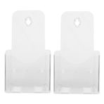 NUOBESTY 2 Adet Şeffaf Akrilik Duvar Dosya Rafı Broşür ve Düzenleyici Masaüstü ve Duvara Asılabilir Evrak Tutucu Pratik Belgeler İçin Pamflet Sergileme Standı