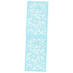 NUOBESTY 2 Sayfa serigrafi şablonu kil çömlek fırını kil çömlek için fırın ipek silindirler küpe polimer kil şablonlar serigraf kalıp taşınabilir süslemek modeli rulman süit polyester