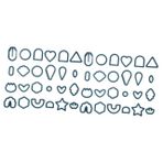 NUOBESTY 2 Takım Kil Kesici Kil Zanaat Kesme Çömlek Kesici Küpe Diy Araçları Çömlek Zanaat Aracı Noel Küpe Yapımı Çiçek Gözyaşı Kil Aracı Küpe Yapma Araçları Kalıbı Benzersiz Plastik
