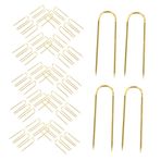 NUOBESTY 2 Takım Patchwork Iğnesi Daisy Destek Kelepçeleri Saç Iğneleri Diğer Anahtarları U Şeklinde Yama Iğneleri Dolgu Iğnesi Bükme Iğnesi Metal Golden 100 Adet * 2
