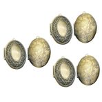 NUOBESTY 3 Set Fotoğraf Çerçevesi Kolye Kutusu Fotoğraf Tutucu Fotoğraf Madalyonu Fotoğraf Için Dolap Altın Buket Fotoğraf Çerçevesi Resim Madalyon Kolye Metal Golden 2 Adet*3