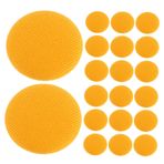 NUOBESTY 30 Adet Kumaş Kaplı Düğmeler Zanaat Şamdanlar Alüminyum Levhalar Rüzgarlık Düğmeleri Minyatür Şamdanlar Erkekler Için ısıtmalı Yelek Tel Raf Barbekü Yellow Polyester