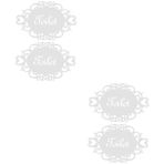 NUOBESTY 4 Pcs Tuvalet Işareti Ofis Işareti Otel Tuvalet Işareti Için Ofis Kapı Isim Plakası Ofis Duvar Dekoru Ofis Tuvaletler Ofis Için Işareti Özel Işareti Sticker Akrilik 3D