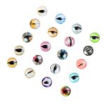 NUOBESTY 40 Adet gözlük camı yama göz desenli cam cabochons sanat bebekleri için gözler el yapımı bebek gözleri küpe anahtarlık cam kabaşon kendin yap cam kolye Aksesuarlar maske Bardak