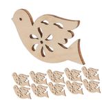 NUOBESTY 40 Ahşap Kuş Kolye Renksiz Barış Güvercini Ahşap Cips Barış Süsleme Bitmemiş Boş Güvercin Etiketleri Asılı Boş Ahşap Güvercin Barış Güvercini Ahşap Zanaat El Sanatları Için