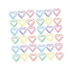 NUOBESTY 48 Adet aşk ataş kitap ayracı kitap ayraçları dosyalık Kitap işaretleyici ataç stationery klipler kırtasiye modaya uygun dosya klipleri benzersiz yer imleri pet kaplı çelik tel