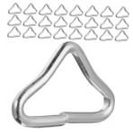 NUOBESTY 48 Adet Yedek Trampolin Üçgen Toka Ağır Hizmet Tipi Metal V Halkaları Trampolin Yedek Parçaları Gelişmiş Denge Ve Güvenlik Için