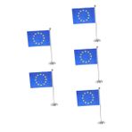 NUOBESTY 5 Adet masa koşucu Avrupa Birliği bayrağı ofis dekorasyonu Avrupa bayrağı parti dekorasyonu etiketleme dekorasyonu lastik dekorasyon ev çelengi küçük masa bayrağı küçük bayrak ütü