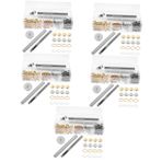 NUOBESTY 5 Set Kuşgözü Kiti Delik Rondela Düğme Halkaları Halkalar Grometler Kiti Giysi Zanaat Düğmeleri Kuşak Kitabı Demir Halkalar Giyim Bağlantı Elemanları Ayakkabı Zanaat Düğmeleri Ütü