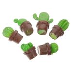 NUOBESTY 6 Adet Simüle Kaktüs Yosun Saksı Bahçe Dekorasyon Aksesuarları Masaüstü Araba Mini Süsler Ev Için Bonsai Süslemeleri Yapay Sulu Meyveler Bonsai Dekoru Küçük Kaktüs Reçine Minyatür