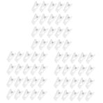 NUOBESTY 60 Adet Kendinden Yapışkanlı Klip Rozet Tutucular Klip Poster Yaylı Klipsler Isim Etiketi Klip Yapışkanlı Halat Klipsleri Yapışkanlı Duvar Kartları Klip Kağıt Bayrak Askısı