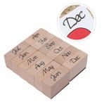NUOBESTY Ahşap Mühür Damgaları 1 Adet Set Harfler Rakamlar Scrapbooking El Sanatları Okul Ofis Için