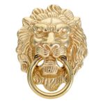 NUOBESTY Antika Pirinç Sapı Başlı Kapı Kolu Kapı Kolları Çeker Vintage Kolları Çeker Hayvan Baş Kapısı Yüzüğü Antika Çekme Halkası Antik Kapı Çekme Yüzüğü Golden