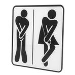 NUOBESTY Bayanlar Baylar Banyo İşaretleri Akrilik Tuvalet Kapısı İşareti Ev İşletmeleri Için Kendinden Yapışkanlı Modern Tuvalet Tanımlayıcısı
