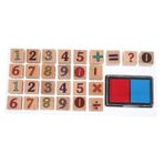 NUOBESTY Eğlenceli Öğrenme 1 Set Çocuklar İçin Sayı Damgaları Ahşap Eğitici Oyuncaklar Sanat Aktiviteleri İçin Harf Şekilleri Rastgele Stil