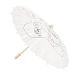 NUOBESTY Mini kağıt şemsiye DIY el-boyalı sahne küçük şemsiye dekorasyon grafiti çocuk boş yağlı kağıt şemsiye (40 cm Okyanus Dünyası) süslü elbise kağıt şemsiye kağıt komik şemsiye klasik