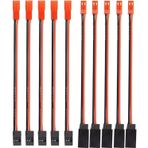 Nuofany 5 Çift JST JR Konektörü Erkek Dişi Kablo Servo Adaptör Kablosu 22AWG 10CM Silikon Tel RC Arabalar Kamyonlar Uçak RC FPV Yarış Drone Helikopter