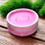 Nur Değirmenci Gallery ND Candle El Yapımı Soya Mumu Beton Mumlukta Pembe Şafak - 1 Adet