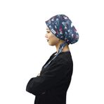 Nur Medikal Giyim Kadın Lacivert Love Desenli Tesettür Doktor Hemşire Hastane Aşçı Cerrahi Bonesi