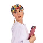 Nur Medikal Giyim Kadın Sesam Sokağı Desenli Tesettür Doktor Hemşire Hastane Cerrahi Bonesi, Çok Renkli