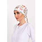 Nur Medikal Giyim Kadın Yeşil Kelebek Desenli Tesettür Doktor Hemşire Hastane Aşçı Cerrahi Bone