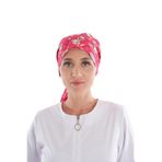 Nur Medikal Giyim Kırmızı Ayıcık Desenli Tesettür Doktor Hemşire Hastane Cerrahi Bone