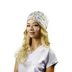 Nur Medikal Giyim Master Likra Doktor Desenli Hastane Medikal Cerrahi Bonesi, Çok Renkli, Unisex