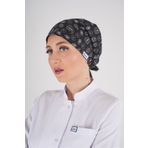 Nur Medikal Giyim Siyah Otantik Tesettür Doktor Hemşire Aşçı Hastane Medikal Cerrahi Bonesi