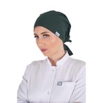 Nur Medikal Giyim Tesettür Düz Ördekbaşı Yeşili Hemşire Doktor Hastane Ameliyat Cerrahi Bonesi