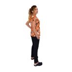 Nur Medikal Giyim Unisex Cadılar Bayramı Temalı Likralı Alt Üst Forma Takım, 2XL, Kavun İçi