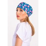 Nur Medikal Giyim Unisex Uzaylı Kedi Desenli Cerrahi Bone Hemşire Doktor Saç Bonesi - Pembe