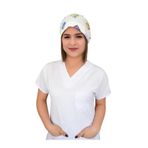 Nur Ortopedi Doktor Hemşire Bonesi, Beyaz Baykuş Desenli Cerrahi Bone, Medikal Bone