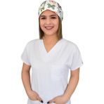 Nur Ortopedi Yeşil Kelebek Desen Doktor Hemşire Bone Unisex Yıkanabilir Nefes Alan Yapı
