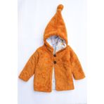 nurbeli X İpek Atlas Kız Erkek Bebek Ve Çocuk Müslin Astarlı Kapüşonlu Peluş Hırka
