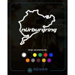 Nürburgring Araba Sticker 17X17 Cm Beyaz