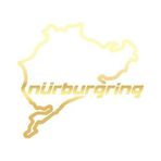 Nürburgring Araba Sticker 17X17 Cm Gold