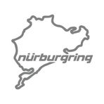 Nürburgring Araba Sticker 17X17 Cm Gri