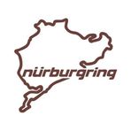 Nürburgring Araba Sticker 17X17 Cm Kahverengi