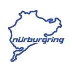 Nürburgring Araba Sticker 17X17 Cm Mavi