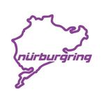 Nürburgring Araba Sticker 17X17 Cm Mor