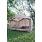 Nurcamp 4 Mevsim Şişme Kamp Çadırı Bej Renk Yüksek ve Cam Tavanlı 6-8 Kişilik 300X250X220CM