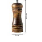 Nurcamp Ahşap Baharat Tuz Öğütücü Değirmen Tuzluk Baharatlık 14 cm Tek Adet Kahverengi 1 Adet