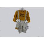 Nurcan Bebe Kabartmalı Eller Patikli Tulum - 3 Ay - Hardal