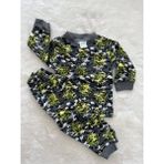 Nurcan Bebe Kamuflaj Pijama Takımı - Füme - 3 Ay