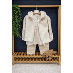 Nurcan Bebe Pluş Montlu 3 Lü Takım(2-3-4-5 Yaş) - Krem - 2 Yaş